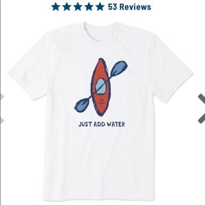 Life is Good Just Add Water Kayak T-shirt Mens XL